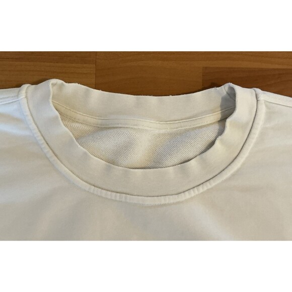 Lululemon Perfectly Oversized XL Crew Sweatshirt Womens White Cropped Jelly Logo - Picture 9 of 13